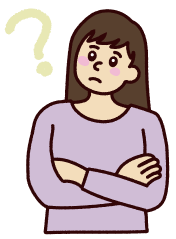 売れるか疑問する女性のイラスト